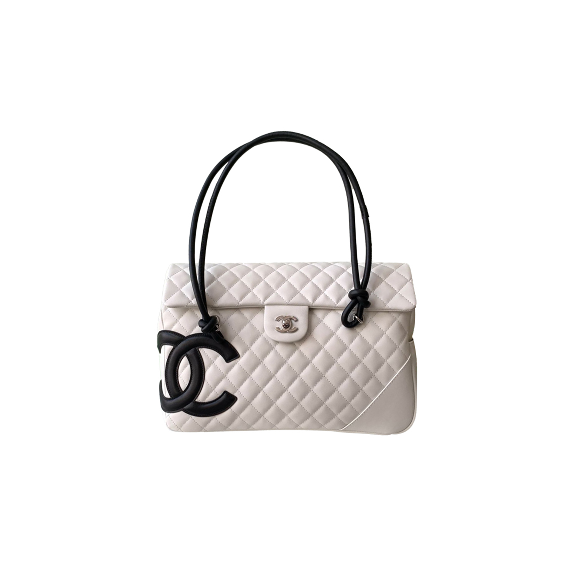 Ch*el black and white panda kang peng airport bag as6339 (33*24*11cm)